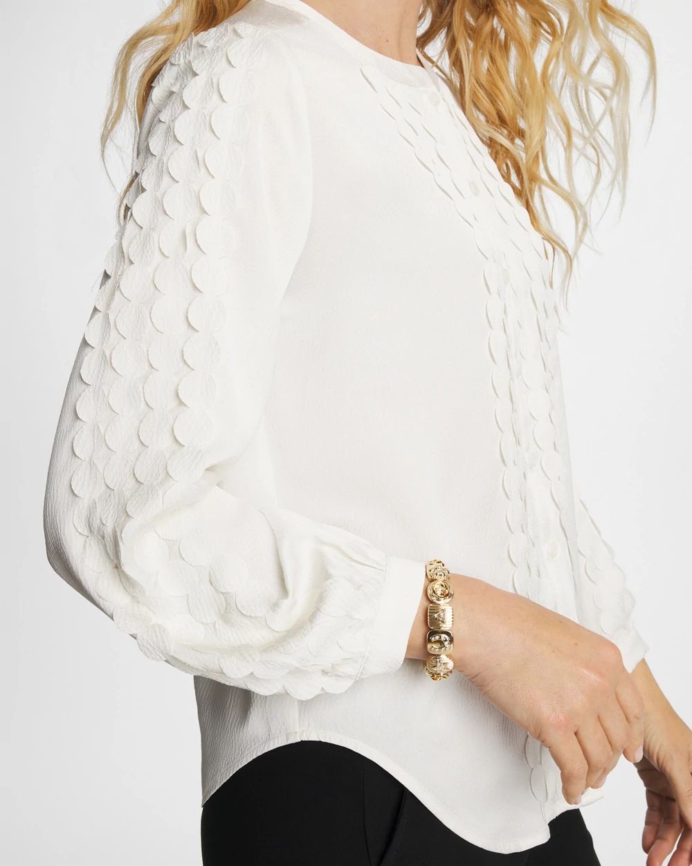 Laser Cut Crinkle Blouse | Chico's